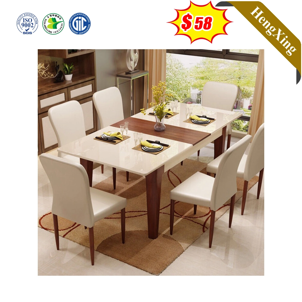 Rectangle Home Wooden Modern Set High Performance Fixed Dining Table