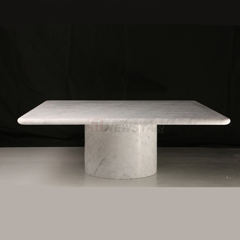 Modern Marble Living Room Furniture Coffee Table Natural Travertine Dining Table Marble Carrara White Coffee Table